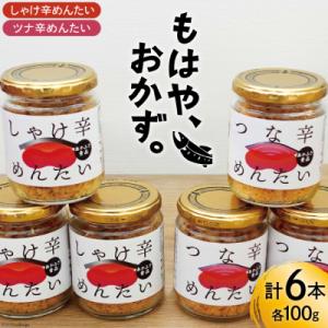 ふるさと納税 気仙沼市 しゃけ辛めんたい &amp; ツナ辛めんたい 各100g×3本 計6本 20563779