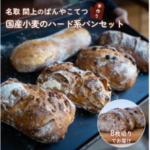 ふるさと納税 名取市 名取 閖上 の ぱんやこてつ 手作り 国産小麦のハード系パンセット 8枚カット...