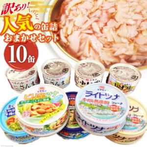 ふるさと納税 気仙沼市 訳あり お任せ 缶詰 人気10缶セット [20563805] ツナ マグロ ...