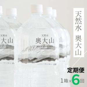 ふるさと納税 江府町 【定期便】天然水奥大山 2リットル1箱(6本入り)×6回 6ヶ月連続 ミネラル...