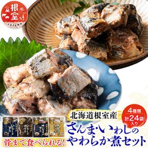 ふるさと納税 根室市 【北海道根室産】さんま・いわし無添加煮付けセット A-09020