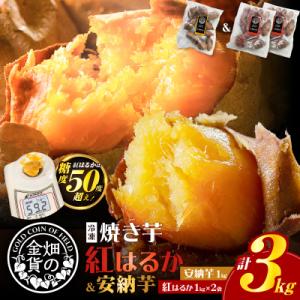 ふるさと納税 鹿児島市 焼き芋安納芋1kg焼き芋紅はるか2kg　K181-001_02