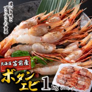 ふるさと納税 苫前町 【数量限定】北海道苫前産 ボタンエビ 1kg(500g×2) ぼたんえび 牡丹...