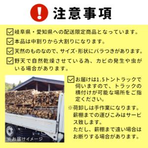 ふるさと納税 東白川村 広葉樹薪 中〜大割 約...の詳細画像3