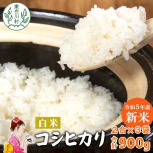 ふるさと納税 東白川村 東白川村産 コシヒカリ 白米 2合×3袋 合計900g