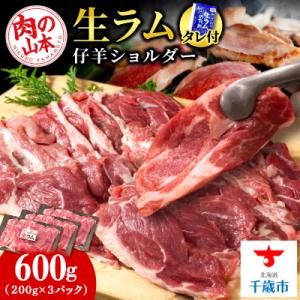 ふるさと納税 千歳市 生ラム (冷凍)タレ付 600g＜肉の山本＞