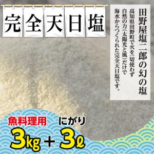 ふるさと納税 田野町 【四国一小さなまち】田野屋塩二郎の完全天日塩 幻の塩★魚料理用★　3kg