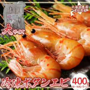 ふるさと納税 豊浦町 冷凍ボタンエビ 大サイズ 400g(10〜14尾)×1パック 北海道 噴火湾産...