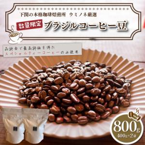 ふるさと納税 下関市 【豆】 訳あり コーヒー豆 800g(400g×2袋) ブラジル EW144-A-x