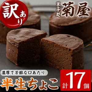 ふるさと納税 いちき串木野市 【訳あり】ご自宅用!半生ちょこ 17個