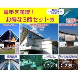 ふるさと納税 土佐清水市 水族館・資料館・展示館 ぐるっと竜串 お得な3館入場券セット(子供2名用)...