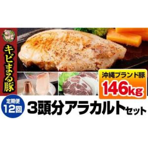 ふるさと納税 南風原町 【定期便:12回】沖縄キビまる豚3頭分アラカルトセット(約146kg)