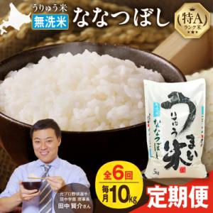 ふるさと納税 雨竜町 【定期便全6回】うりゅう米 ななつぼし 無洗米 10kg(5kg×2袋)毎月1...