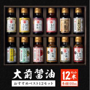 ふるさと納税 安芸高田市 大前醤油おすすめベスト12 100ml×12本 セット 調味料 ギフト[N...