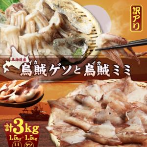 ふるさと納税 興部町 〔ワケあり〕わけあって!イカゲソとイカミミ【20009】