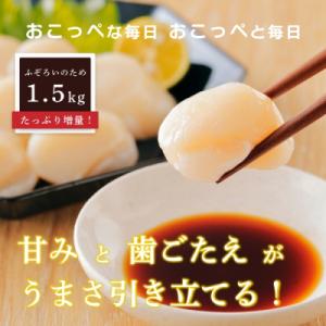 ふるさと納税 興部町 【ふぞろい品】ホタテ玉冷1.5kg 北海道オホーツク産【302】