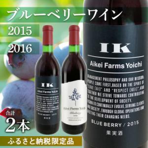 ふるさと納税 余市町 ブルーベリーワイン 2015・2016飲み比べ <アイケイファーム余市>_Y0...