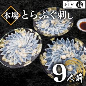 ふるさと納税 下関市 【ふぐ刺し】 とらふぐ刺し 3人前 × 3セット 冷凍 合計 180g BV022