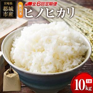 ふるさと納税 宮崎県 無洗米 ヒノヒカリ 10kg×6回 定期便 宮崎県都城市産 <単一原料米>
