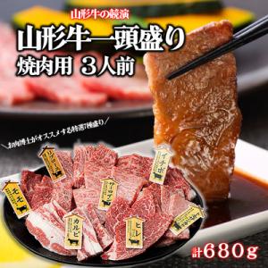 ふるさと納税 山形市 山形牛の競演　山形牛一頭盛り焼肉用3人前 お肉博士がオススメする特選7種盛り ...
