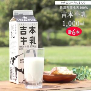 ふるさと納税 佐川町 吉本牛乳(さかわの地乳 1L×6本セット) 吉本乳業