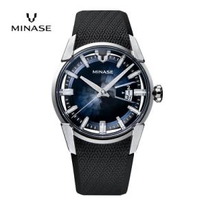 ふるさと納税 湯沢市 MINASE時計 DIVIDO ラバーベルトタイプ(VM14-RBKGBL-SSD)[F11904]