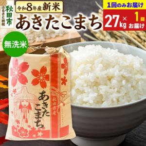 ふるさと納税 秋田市 あきたこまち 一等米27kg【1回のみお届け】 無洗米|15_kml-112701ms