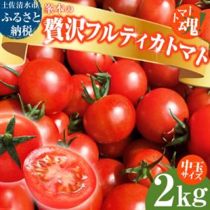 ふるさと納税 土佐清水市 【11月発送】トマト魂!峯本の贅沢フルティカトマト(中玉サイズ)2キロ 【...