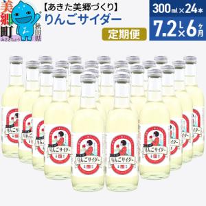 ふるさと納税 美郷町 《定期便6ヶ月》ニテコりんごサイダー 300ml×24本セット|01_amd-113106