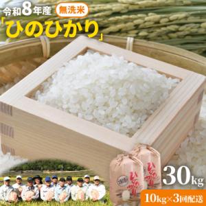 ふるさと納税 笠岡市 【令和8年産 先行受付】無洗米  ひのひかり 笠岡産 30kg 太陽の恵み O-16a_30kg_無