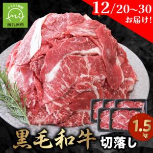 ふるさと納税 南九州市 【12月20日〜30日お届け】大容量!黒毛和牛を普段使いに 黒毛和牛切り落と...