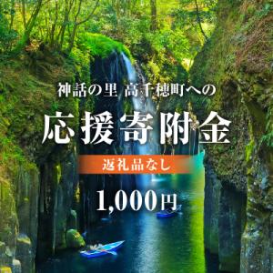 ふるさと納税 高千穂町 神話の里 高千穂町への応援寄附金【1,000円】(返礼品なし) 宮崎県 高千穂町