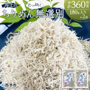 ふるさと納税 西予市 <井上のちりめん 無選別 合計約360g(180g入り×2袋)> ちりめんじゃ...