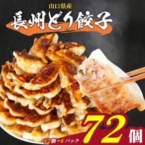 ふるさと納税 下関市 訳あり 長州どり餃子 12粒×6パック(72粒) 国産餃子 冷凍 小分けパック...