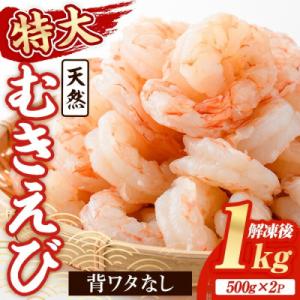 ふるさと納税 宇佐市 天然 特大 むきえび (計1kg・500g×2P)【116200200】【浜永...