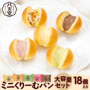 ふるさと納税 三原市 【八天堂】ミニくりーむパン大容量セット 5種18個詰め合わせ [015-020...
