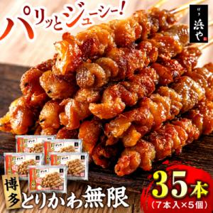 ふるさと納税 糸島市 博多 とりかわ無限 (7本入×5個) 博多 浜や [AFF035] 焼鳥 鶏皮