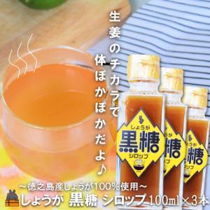 ふるさと納税 徳之島町 徳之島産しょうが100%使用!体ぽかぽか!しょうが黒糖シロップ(100ml×...