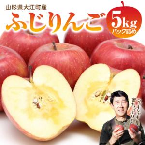 ふるさと納税 大江町 ≪先行受付≫ふじりんご 5kg パック詰め 【2026年11月中旬〜順次発送予定】 057-001