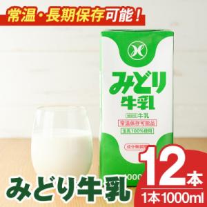 ふるさと納税 宇佐市 みどり牛乳(1000ml×12本)ロングライフ【115700201】【九州乳業...