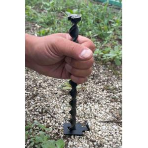 ふるさと納税 栃木市 ねじペグ20cm　ブラック　8本セット　キャンプ用ペグ　スパイラル　トルネード...