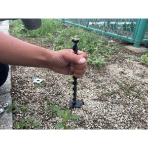 ふるさと納税 栃木市 ねじペグ25cm　ブラック　4本セット　キャンプ用ペグ　スパイラル　トルネード...