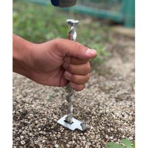 ふるさと納税 栃木市 ねじペグ25cm　シルバー　4本セット　キャンプ用ペグ　スパイラル　トルネード...