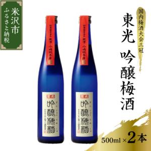 ふるさと納税 米沢市 東光 吟醸 梅酒 500ml × 2本 セット