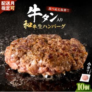 ふるさと納税 川崎市 牛タン入 和牛 生ハンバーグ 10個 ハンバーグ 肉 食品 加工品 小分け タン 人気 おすすめ