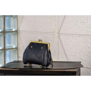 ふるさと納税 小牧市 【soul;solid】Brassclasp真鍮がま口ポーチマチなし 黒色[1...