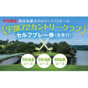 ふるさと納税 山口市 【平日限定】セルフプレー券(万年池東、万年池西、阿知須コース・食事付) C11...