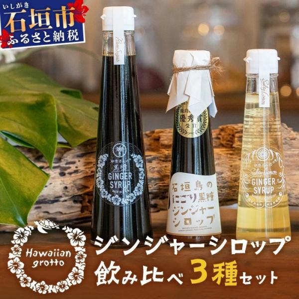 ふるさと納税 石垣市 ジンジャーシロップ飲み比べ3種セット(200ML×1本、120ML×2本)　H...