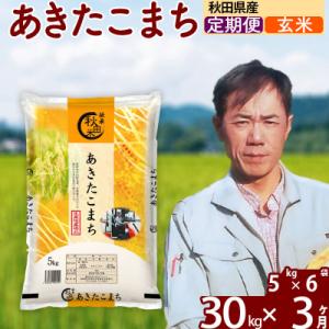 ふるさと納税 北秋田市 令和7年産《定期便3ヶ月》あきたこまち 30kg【玄米】|msrf-22303