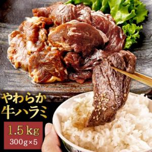 ふるさと納税 薩摩川内市 やわらか牛ハラミ(サガリ)肉　極旨秘伝醤油タレ漬け1.5kg(300g×5袋)【訳あり】AS-194